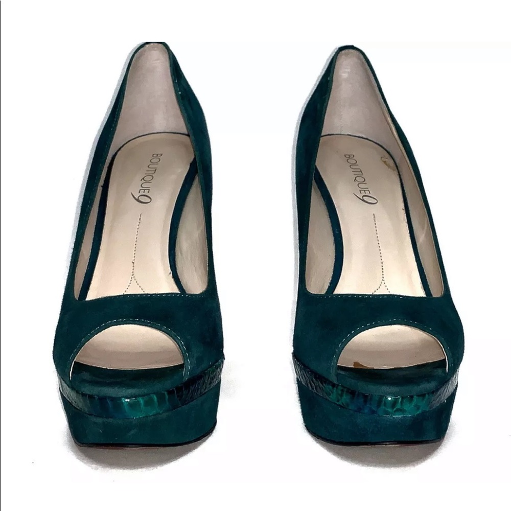 Boutique 9 Nixit Suede Platform Open Toe Heels View 5
